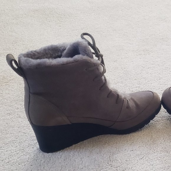 UGG Bridgit Ankle Wedge Boots in Mole - Picture 10 of 10